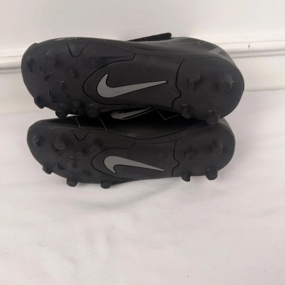 Nike Mercurial Kids Soccer Cleats Black Silver CV0835-004 Size 12.5C